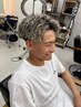 メンズカット＋ツイスト,他特殊パーマ＋ハイライト ￥21000