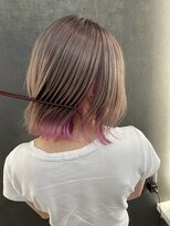Lyuca 縮毛矯正×ブリーチ×髪質改善【1月5日NEW OPEN（予定）】 ピンクインナー/ブリーチ/ショート