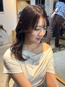 レイヤーカット×ラベンダー