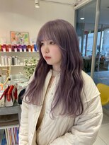 ステラ ヘア デザイン サロン(STELLA hair design salon) 透明感ミルクティー×ロングヘア 【浅野】