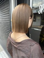 スポット(SPOT)&nbsp;切りっぱなしボブ×ベージュ