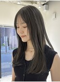 ブリーチなしWカラーで作るオリーブグレージュ