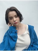 ボブ ホワイトアッシュ ショートパーマ 佐々木