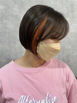 シールドヘアー 沖縄 新都心(C'LD Hair)&nbsp;【 C’LD 】お客様スタイル_こっそりオレンジとまとまるショート