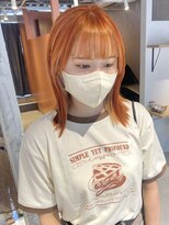 コフィー バイ メルト 吉祥寺(cofy by melt)&nbsp;【中澤彩乃】ケアブリーチオレンジベージュオン眉前髪カットロブ