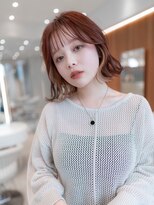 ハバナ 渋谷(HAVANA) 20代30代大人可愛いグレージュカラー斜めバングショートボブ