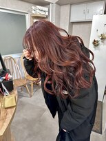 ユニル(unir)&nbsp;【unir】韓国顔周り風レイヤーチェリーレッド★