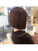 【イルミナカラー】ピンクブラウン×大人ボブ