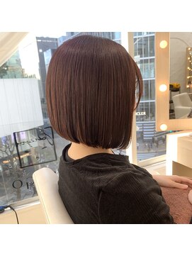 エレノア 渋谷公園通り店(Eleanor) 【イルミナカラー】ピンクブラウン×大人ボブ