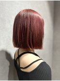 10代20代/ボブ/切りっぱなし/ヘアカラー/ケアブリーチ