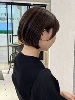 ザザ シンジュク(ZA/ZA shinjuku)&nbsp;シンプルな丸みボブ／オリーブブラウン