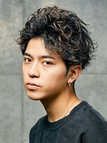 スパイキーショートパーマツイストスパイラルパーマビジネスヘア