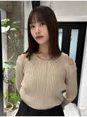 【mood】切りっぱなし切りっぱなしミディアムぱっつん前髪