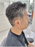 刈り上げサイドパートニュアンスパーマ