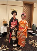 大振袖、かつらスタイル