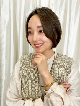 ハピネス 王寺店(Happiness) マロンベージュショートボブ　奈良30代40代50代