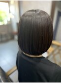 艶髪チョコレートブラウンボブ