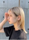 くびれヘアアプリコットオレンジハイライトカラーサーフカラー