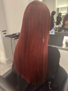 ナンバー 竪町(number+) 20代30代40代ダブルカラーブリーチワインレッド