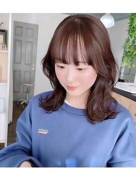 ココロヘアー ウィル 半田山店(Cocolo hair Will) やわらかカール×ほんのりピンクブラウン