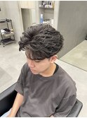 フェザーショート/フェザーパーマ/ケアパーマ/メンズカット
