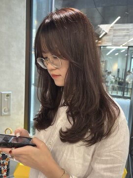 シティ(CITY) レイヤーカット ワンカール ブラウンベージュ