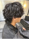 シャドウパーマ×波巻き