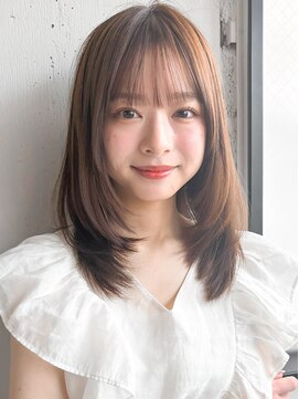 アグノス 青山(Agnos) ダークアッシュ美髪結べるボブ薄めバングナチュラルカール