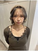 ブラック×ミルクティー デザインカラー ブリーチ