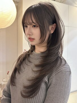 アンカーバイナチュラル(anchor by natural) 韓国風/レイヤー/前髪カット/オリーブ/透明感/ハッシュカット