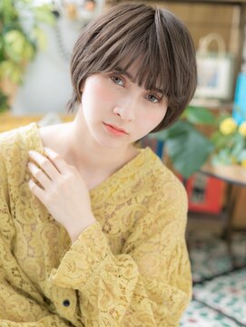 カバーヘア イヴ 戸頭店(COVER HAIR EVE) 外国人風ダークアッシュ小顔マッシュショートa戸頭20代30代40代