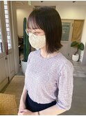 抜け感たっぷり×切りっぱなしボブ