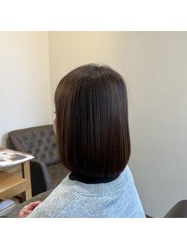 アンクル(ancre) 艶髪ストレート×ボブ×ブラウン×髪質改善【広島】【横川】