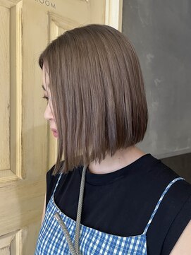 ボコカ(bococa) ミルクティーベージュ/切りっぱなしボブ/寒色ベージュ