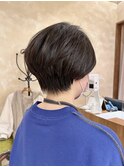 ショート/ショートヘア/銀座/マッシュショート/くびれヘア/黒髪