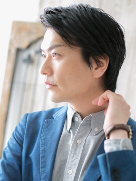 モッズヘア メン 上尾東口店(mod's hair men) アップバング黒髪ビジネスメンズカットX上尾