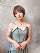 ロンドローズ 名古屋(Lond damaskRose)&nbsp;ブリーチ 学割 オリーブベージュ レイヤーカット リタッチ823