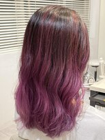 サロンドジョー(salon de joe)&nbsp;ピンクバレイヤージュダブルカラーケアブリーチレイヤーショート