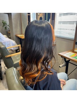 ビスイル 秋葉原店(Vis ill) 大人美人透明感カラーインナーカラーオレンジ