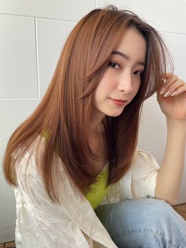 パトゥ 烏丸(patou) レイヤーカット×艶感ブラウン