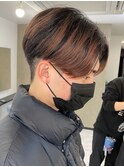 センターパートニュアンスパーマ韓国カルマパーマコンマヘア