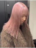 12853髪質改善ストレートラベンダーミルクティーホワイトピンク