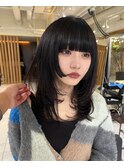 レイヤーカット姫レイヤーミディアムレイヤー顔周りレイヤー
