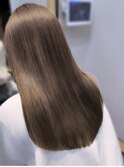 大人可愛い艶カラーカーキベージュブラウン似合わせレイヤー