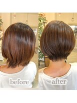 アス(Asu)&nbsp;耳かけショート　赤みを抑えたブラウンカラー