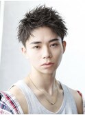 【スパイキーアップバング×シャープパーマ】ソフトツイスト