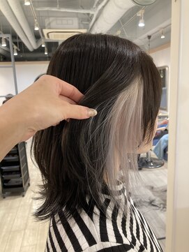 シェノン 赤羽店(CHAINON) イヤリングカラーホワイト赤羽美容室デザインカラーがうまい