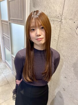 自然な縮毛矯正/髪質改善ストレート　ロングヘア