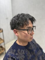 アッシュ 高幡不動店(Ash)&nbsp;メンズパーマツイストスパイラルフェザーパーマ眉毛