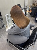 ファビ 渋谷(Fab)&nbsp;くびれヘア/暗めカラー/アプリコットオレンジ/縮毛矯正